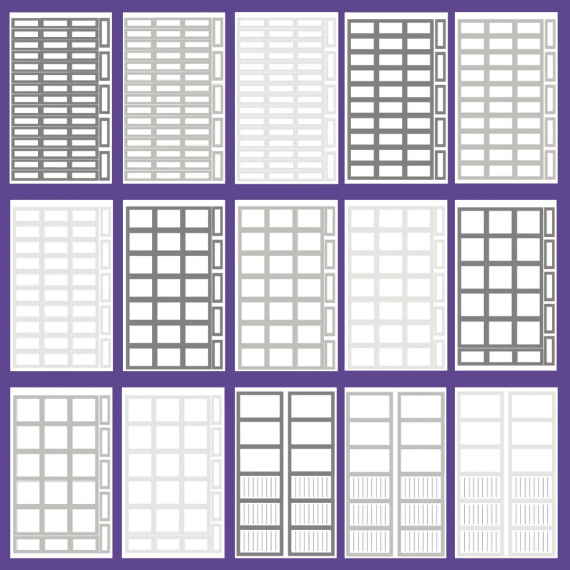 Grey Boxes & More Sticker Book - Mojo JojoPlans