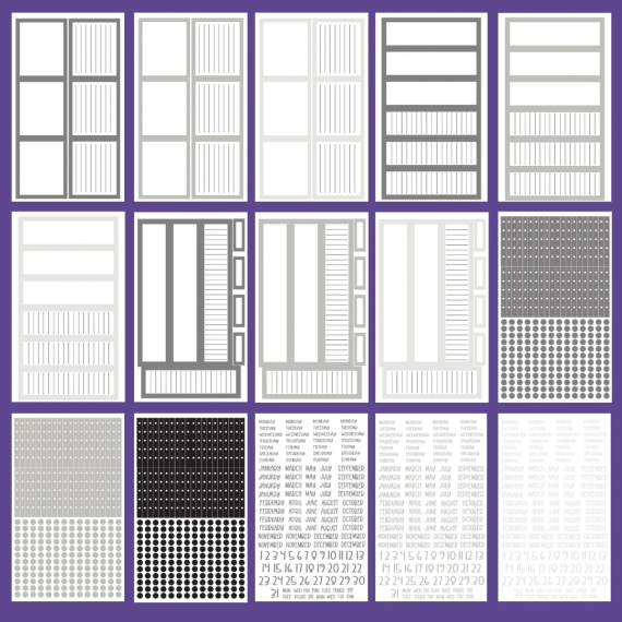 Grey Boxes & More Sticker Book - Mojo JojoPlans