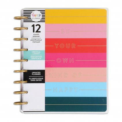 Feilvare - Bright & Fun - Classic Vertical Udatert Happy Planner