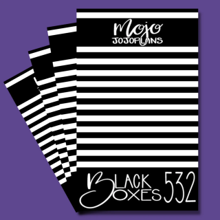 Black Boxes Sticker Book - Mojo JojoPlans