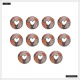 Blush Glossy Tortoise Expander Plastic Shell Disc