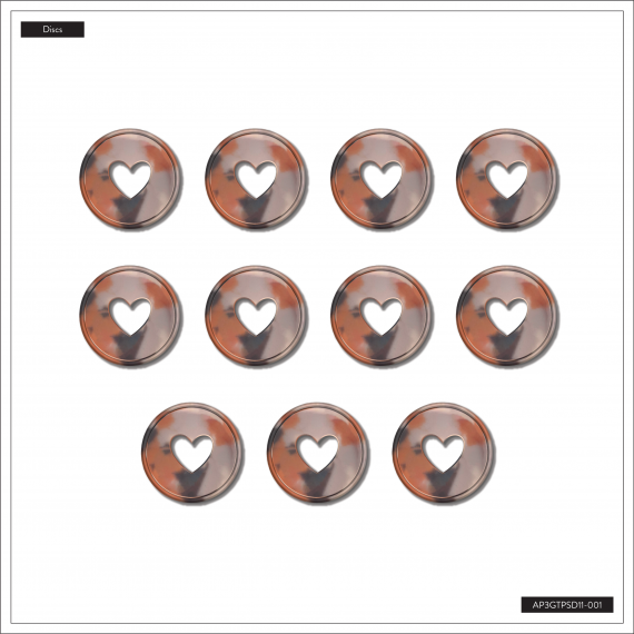 Blush Glossy Tortoise Expander Plastic Shell Disc