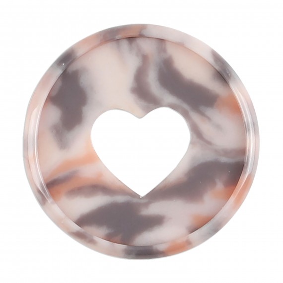 Blush Glossy Tortoise Expander Plastic Shell Disc