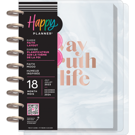 Faith Mood Frosted Cover Classic 18 Month Planner