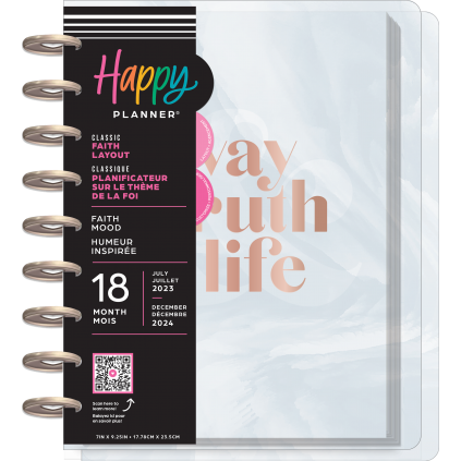 Faith Mood Frosted Cover Classic 18 Month Planner