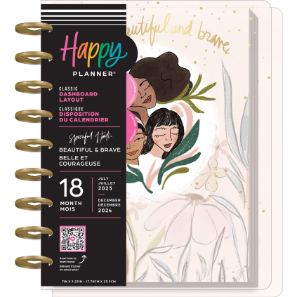 Beautiful & Brave Frosted Cover Classic 18 Month Planner