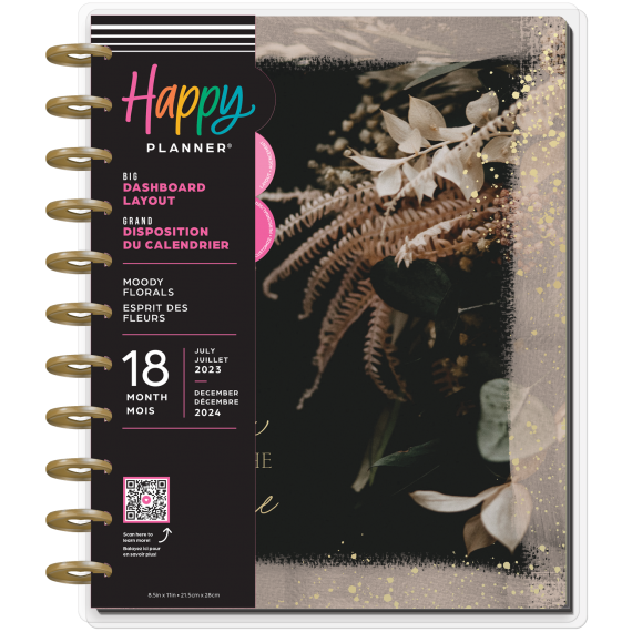 Moody Florals Big 18 Month Planner
