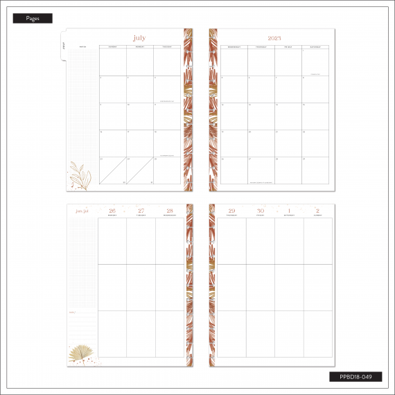 Dried Florals Big 18 Month Planner