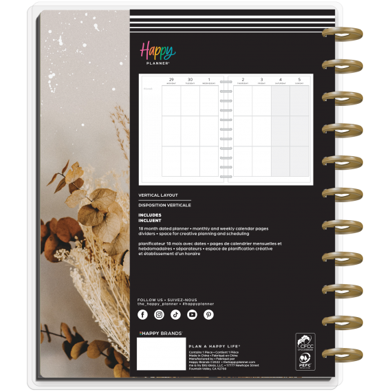 Dried Florals Big 18 Month Planner