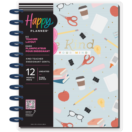 Kind Teacher Big Undated 12 Month Planner