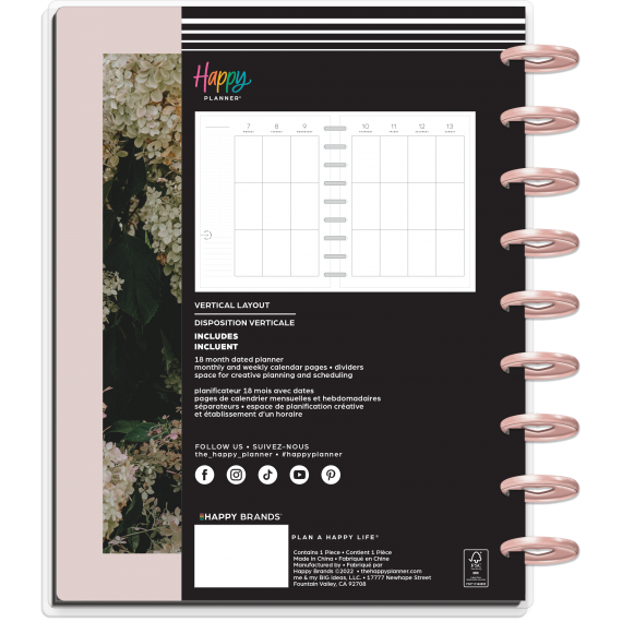Moody Florals - Classic Vertical 18 Month Planner