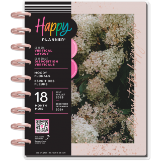 Moody Florals - Classic Vertical 18 Month Planner