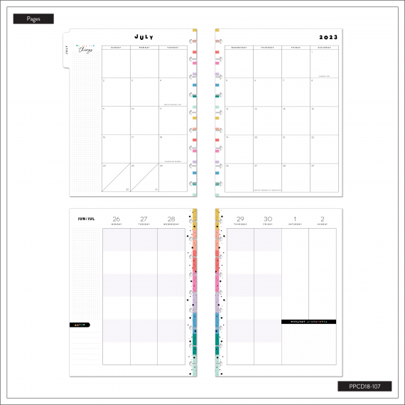 Happy Brights - Classic Colorblock 18 Month Planner