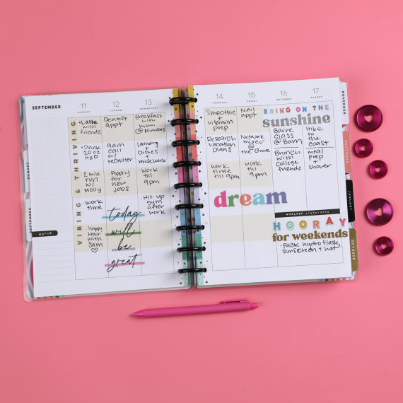 Happy Brights - Classic Colorblock 18 Month Planner