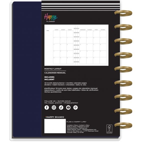 Nordic Brights - Classic Monthly 18 Month Planner