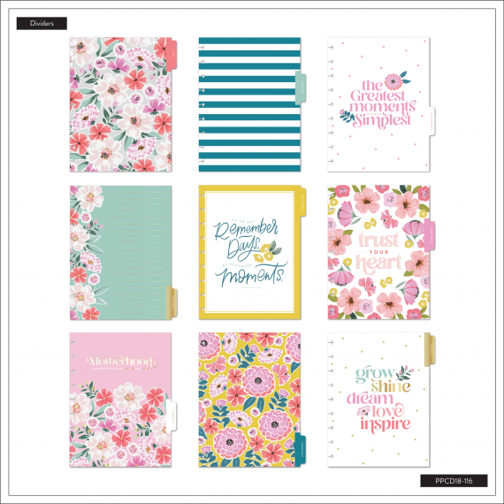 Fresh Bouquet - Classic Dashboard 18 Month Planner