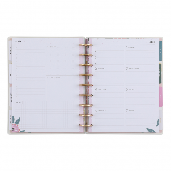 Fresh Bouquet - Classic Dashboard 18 Month Planner