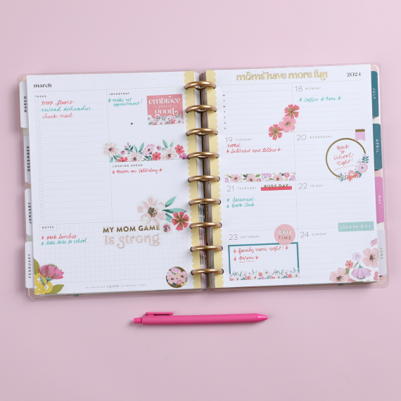 Fresh Bouquet - Classic Dashboard 18 Month Planner