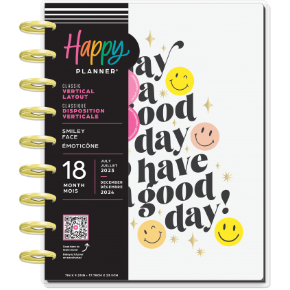 Smiley Face - Classic Vertical 18 Month Planner