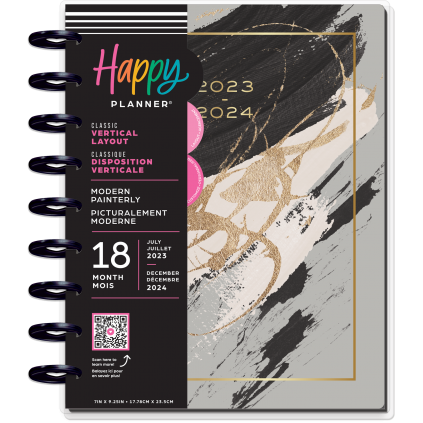 Modern Painterly Classic 18 Month Planner