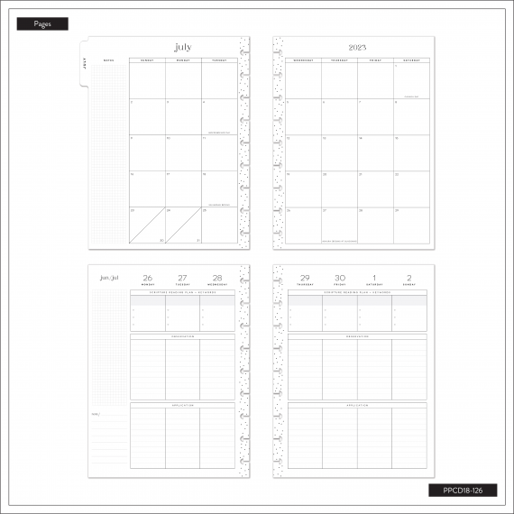 Sketched Florals - Classic Faith 18 Month Planner