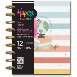 Kind Teacher Classic Undated 12 Month Planner