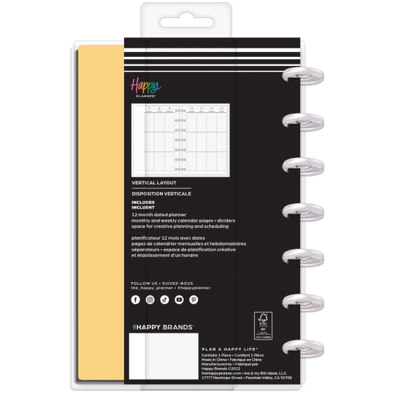 Smiley Face Mini 12 Month Planner