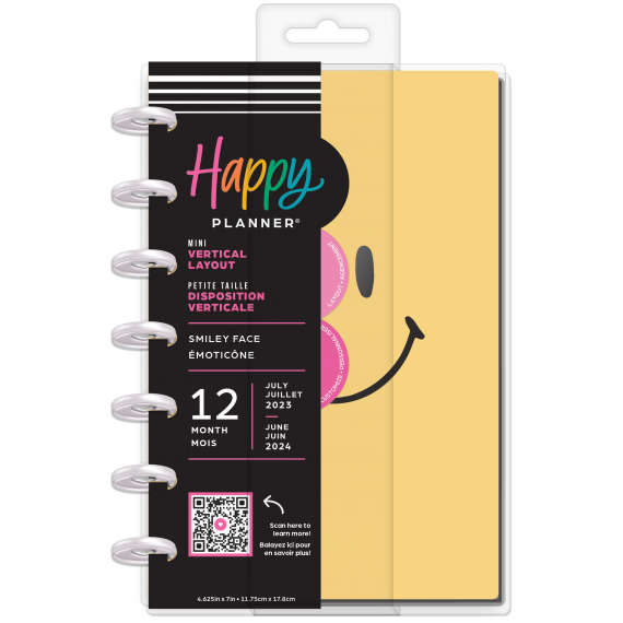 Smiley Face Mini 12 Month Planner