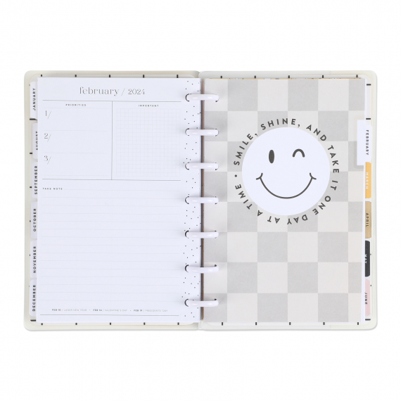 Smiley Face Mini 12 Month Planner