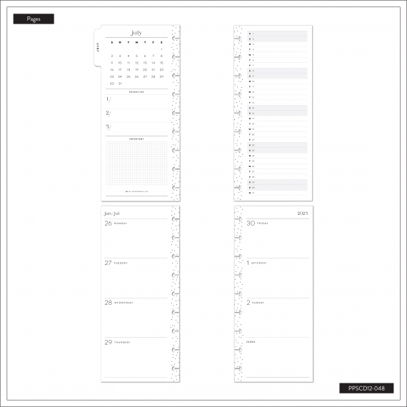 Softly Modern Skinny Classic 12 Month Planner