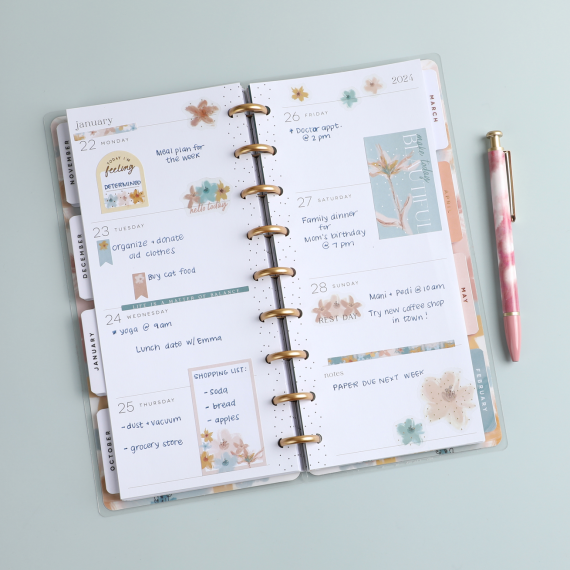 Softly Modern Skinny Classic 12 Month Planner