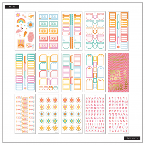 Sunshine Vibes Classic 30 Sheet Sticker Value Pack