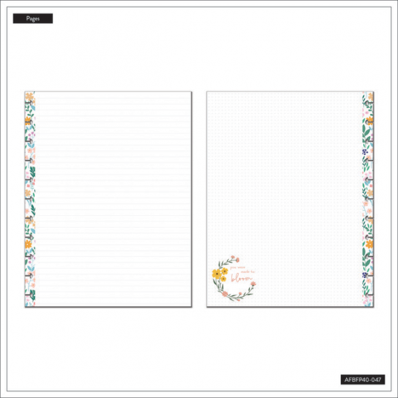 Cottagecore Florals - Dotted Lined Big Fill Paper