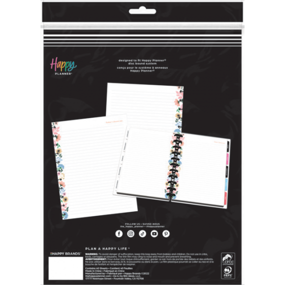 Cottagecore Florals - Dotted Lined Big Fill Paper