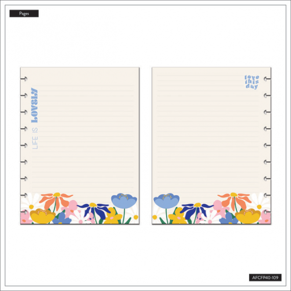 Fun Fleurs - Dotted Lined Classic Fill Paper
