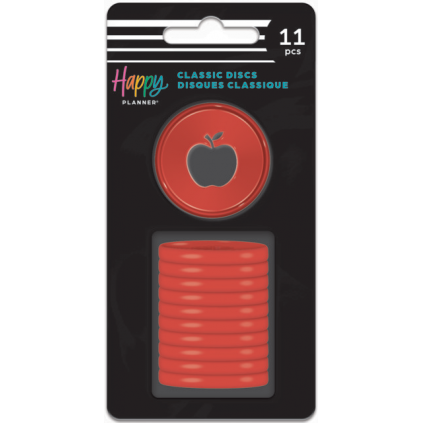 Red Apple Cutout - Medium Plastic Disc Set