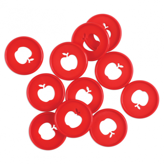 Red Apple Cutout - Medium Plastic Disc Set