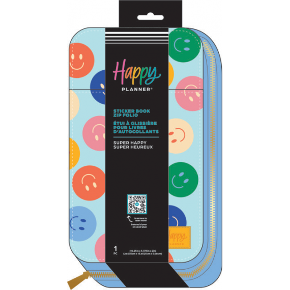 Super Happy - Sticker Book Zip Folio