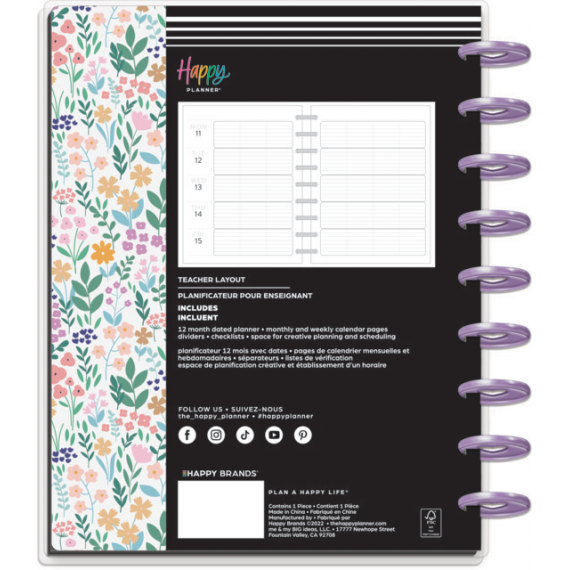 Cottagecore Florals - Classic Teacher Happy Planner