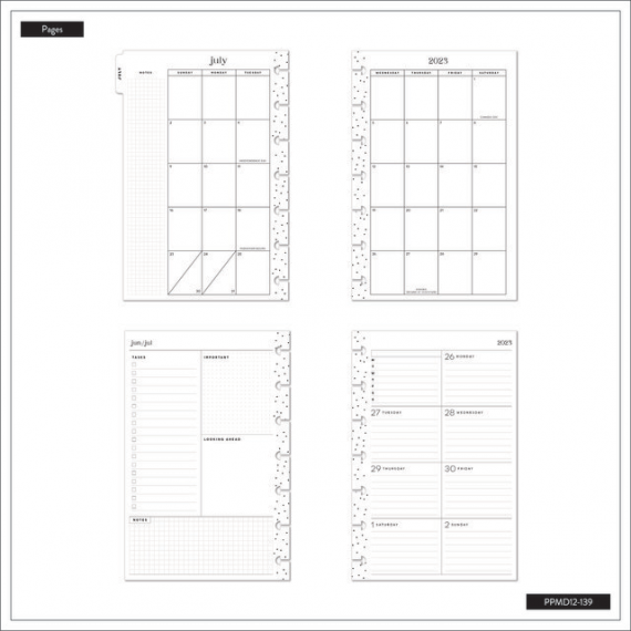 Cottagecore Florals - Mini Dashboard Happy Planner