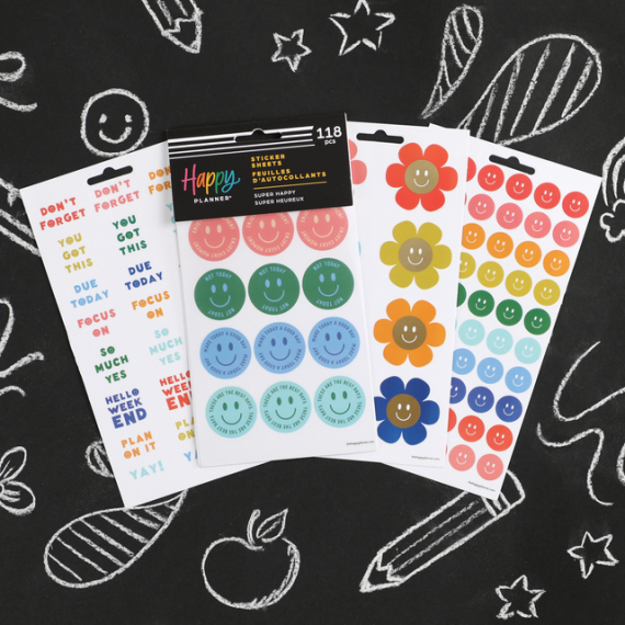 Super Happy - 5 Sticker Sheets