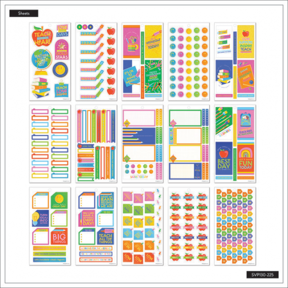 Abstract Silkscreen Teacher - Big Value Pack Stickers