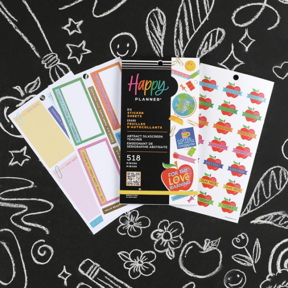 Abstract Silkscreen Teacher - Big Value Pack Stickers
