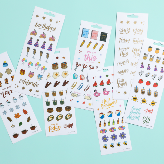 All the Things Icons - 8 Sticker Sheets