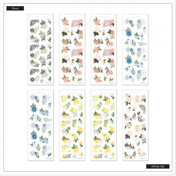 Color Story Florals - 8 Sticker Sheets