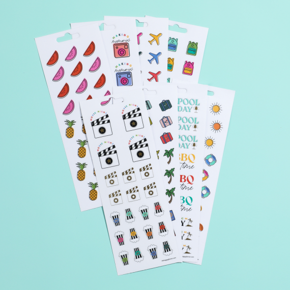 Summer Bucket List - 8 Sticker Sheets