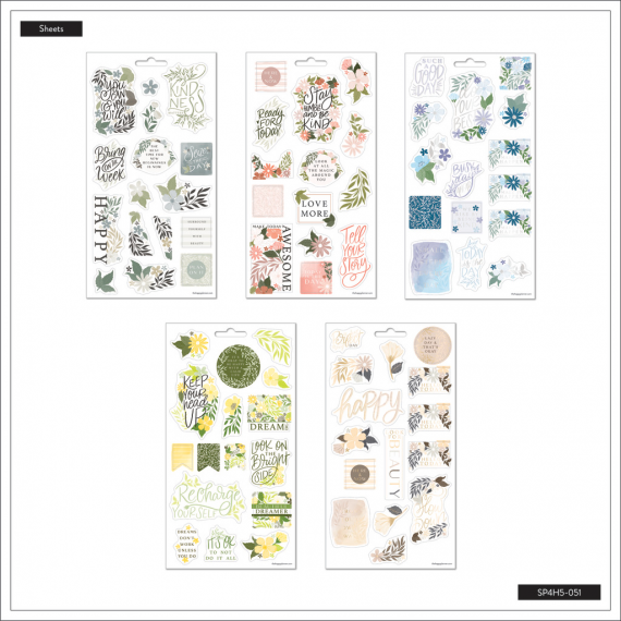 Color Story Florals - 5 Sticker Sheets