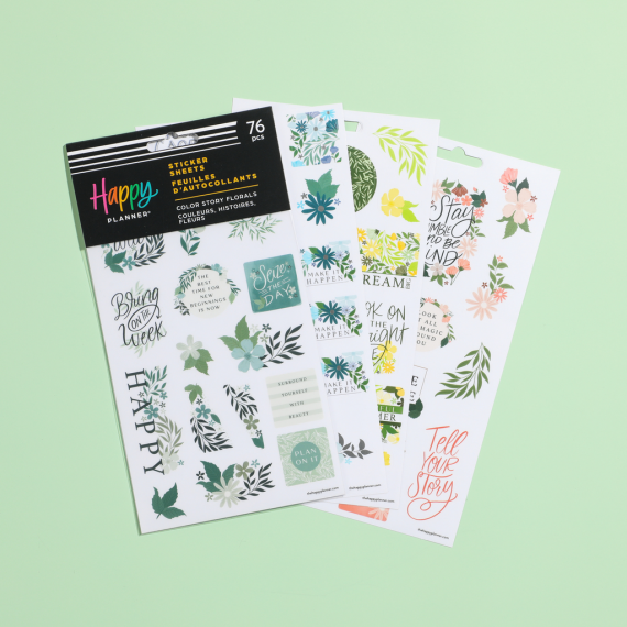 Color Story Florals - 5 Sticker Sheets