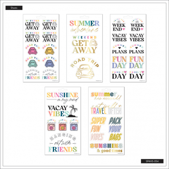 Summer Bucket List - 5 Sticker Sheets