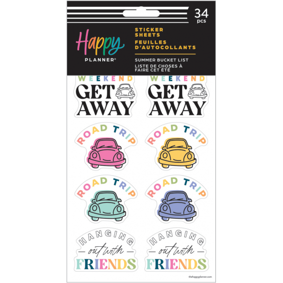Summer Bucket List - 5 Sticker Sheets